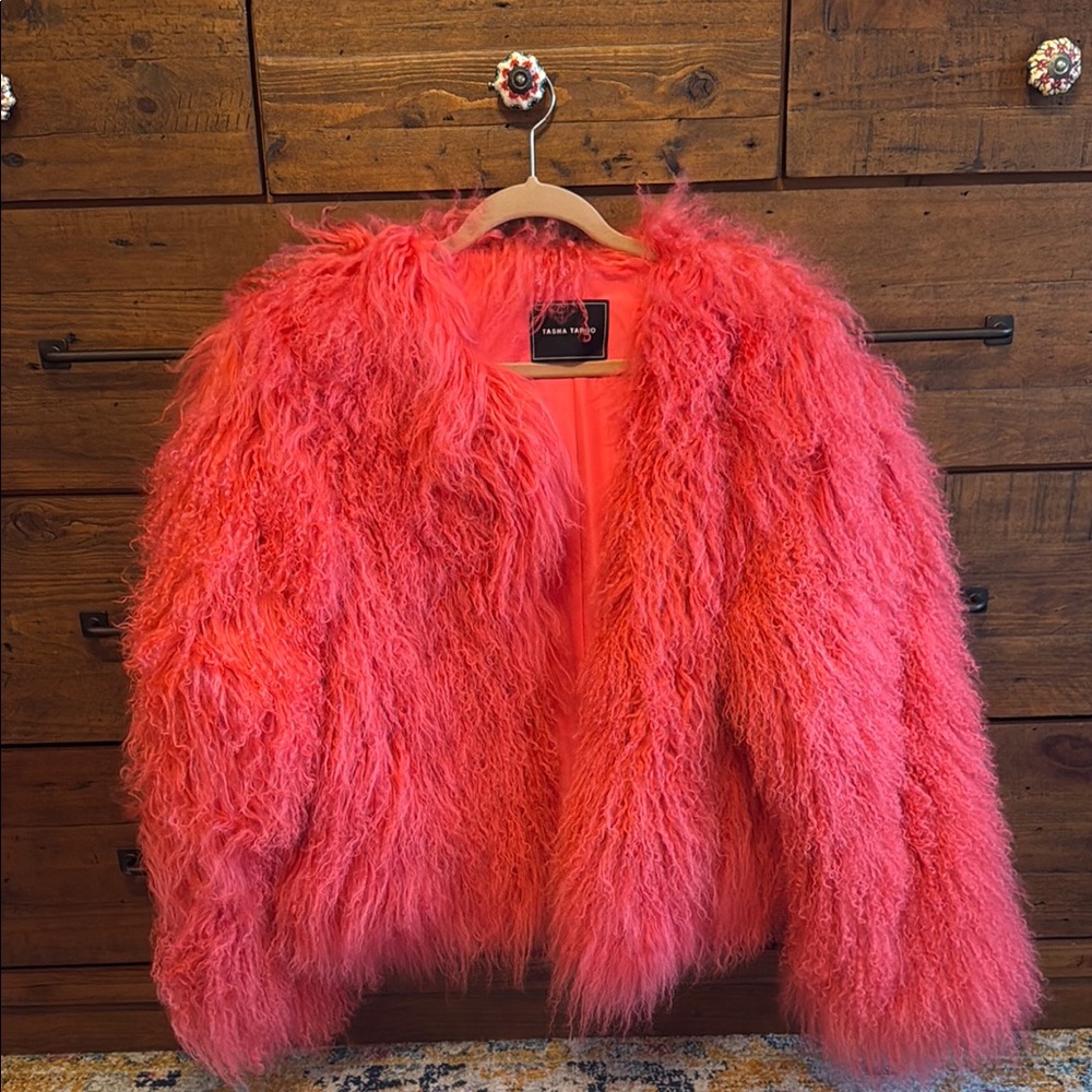 Vibrant Pink Authentic Fur Jacket